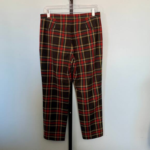 J. Crew Martie Stewart Plaid Stretch Wool Pants Size 4 - Picture 6 of 9